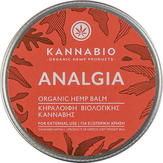 KannaBio Analgia Κηραλοιφή Βιολογικής Κάνναβης Tin 40ml