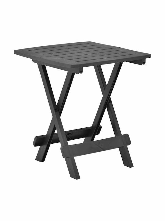 Sitting Room Outdoor Foldable Plastic Table Gray 45x43x50cm