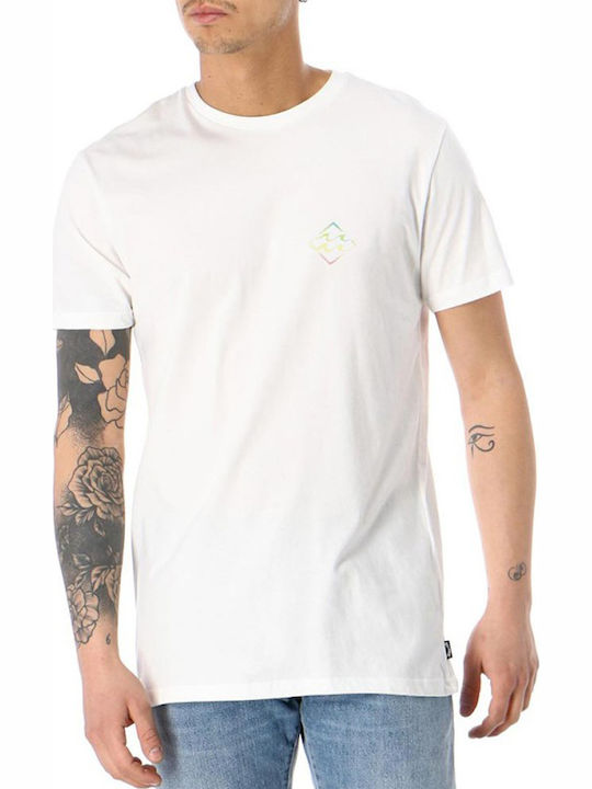 Billabong Bunker Ανδρικό T-shirt Λευκό Με Στάμπα