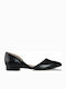 Envie Shoes Synthetic Leather Pointy Ballerinas Black