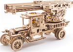 Ugears Wooden Construction Toy Firetruck with Ladder