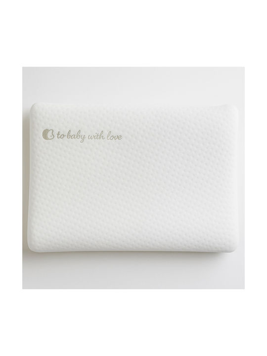 Kikka Boo Βρεφικό Μαξιλάρι Ύπνου Memory Foam Ventilated White Velvet 25x34εκ.