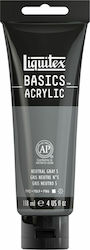 Liquitex Acrylic Color Basics Acrylic Paint Set in Gray color 599 Neutral Grey 118ml 1pcs LB119599