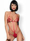 Obsessive Luiza Sexy Bodysuit Red