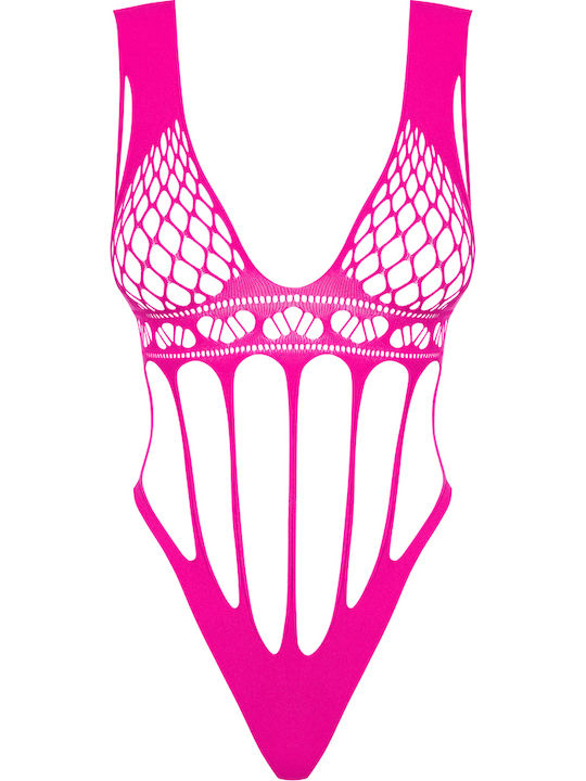Obsessive B121 Sexy Κορμάκι Διχτυωτό Pink