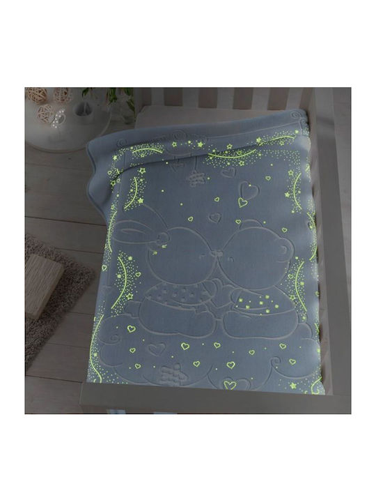 Piel SA Baby Blanket Cot 6856 Rabbit 110x140cm