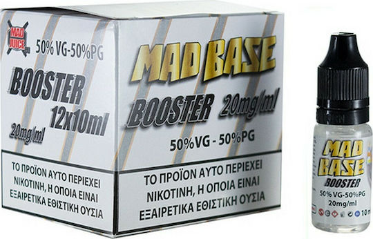 Mad Juice Nicotine Booster 20mg 50/50 VG/PG 12 x 10ml