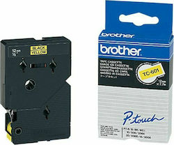 Brother TC-601 Ταινία Ετικετογράφου 7.7m x 12mm σε Κίτρινο Χρώμα Brother TC-601 Ταινία Ετικετογράφου 7.7m x 12mm σε Κίτρινο Χρώμα