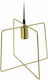 Metal Pendant Pendant Light Single-Light for Socket E27 Gold