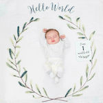Lulujo Σεντόνι Φωτογράφισης Μωρού "Hello World"
