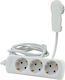 REV WS Power Strip 3 Positions with Cable 2m