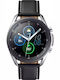 Samsung Galaxy Watch3 Stainless Steel 45mm Αδιάβροχο με Παλμογράφο (Mystic Silver)