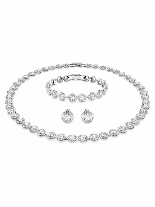 Swarovski Set Bracelet , Necklace & Earrings Angelic with Stones