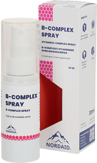 Nordaid B-Complex Spray Βιταμίνη για Ενέργεια, Ενίσχυση του Ανοσοποιητικού & το Νευρικό Σύστημα 30ml