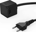 Allocacoc Βάση Φόρτισης με 2 Θύρες USB-A και 2 Θύρες USB-C σε Μαύρο χρώμα (PowerCube Extended)