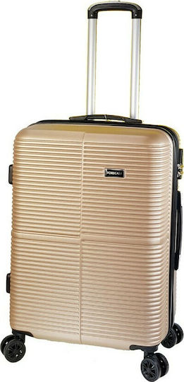 Forecast A922 Medium Travel Suitcase Hard Gold with 4 Wheels Height 65cm