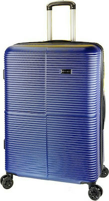 Forecast A922 Large Travel Suitcase Hard Blue with 4 Wheels Height 72cm