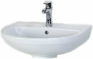 KLP Model T Wall Mounted Wall-mounted Sink Porcelain 48.5x40x19cm White