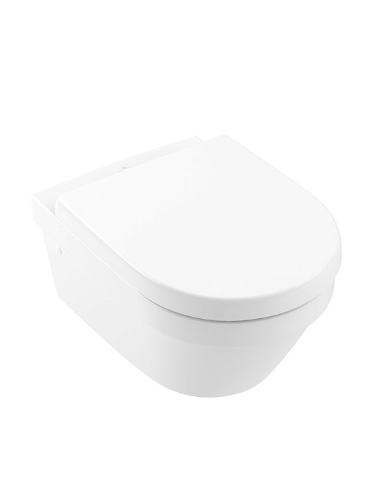 Villeroy & Boch Architectura Wandhängende Toilette Randlos mit Deckel Sanftes Schließen Weiße Villeroy & Boch Architectura Wandhängende Toilette Randlos mit Deckel Sanftes Schließen Weiße