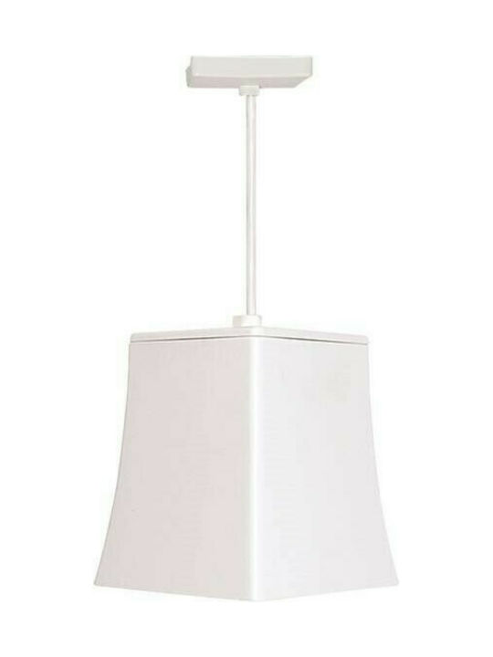 Lightup Pendant Light White Bell with Socket E27 12cm