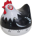 Analog Küchentimer Chicken Countdown Black