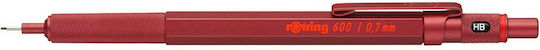 Rotring 600 Mechanical Pencil for Drawing Metallic 1pcs Red