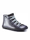 Peu Kids Leather Anatomic Boots with Lace Gray