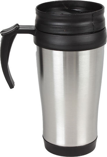 Keskor Ποτήρι Θερμός Πλαστικό 380ml Ασημί