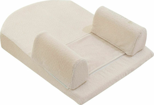 Kikka Boo Sleep Positioner Baby Bed Reducer Pillow Memory Foam Beige Velvet 51x36cm
