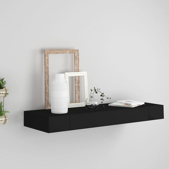 Black Wall Shelf 80x25x8cm