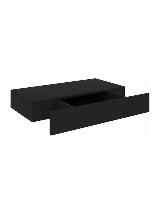 Shelf Wall Black 48x25x8cm