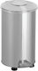 Dianomiki Metallic Wheeled Waste Bin 50lt with Pedal Inox