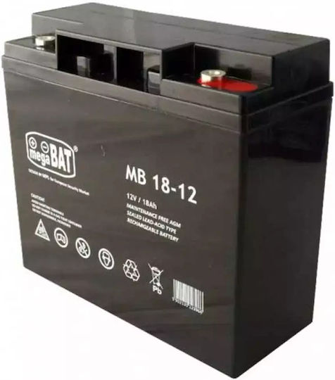 Megabat MB 18-12 Μπαταρία UPS με Χωρητικότητα 18Ah και Τάση 12V 1τμχ