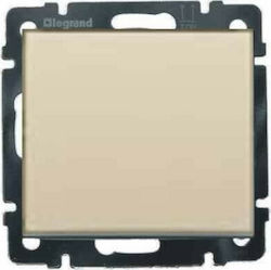 Legrand Valena Front Plate Wall Push Staircase Button without Frame Μονό Beige 774311