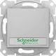 Schneider Electric Sedna Μπουτόν Κουδουνιού Μονό σε Ασημί Χρώμα SDN1700460