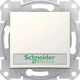 Schneider Electric Sedna Front Plate Wall Push Bell Button without Frame Μονό White SDN1700423