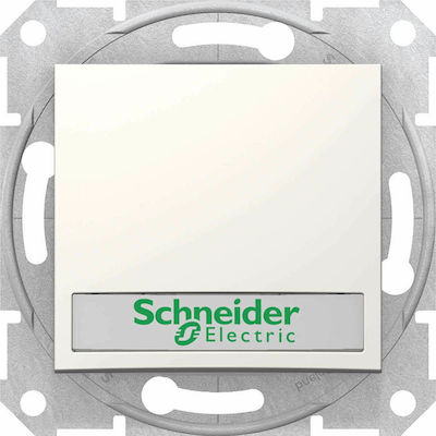 Schneider Electric Sedna Front Plate Wall Push Bell Button without Frame Μονό White SDN1700423