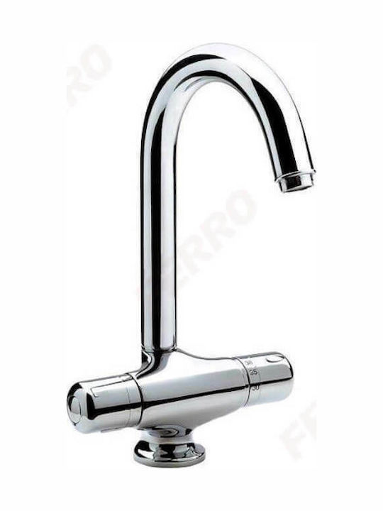 Ferro TA4 Kitchen Faucet Counter Silver