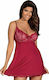 Obsessive Rosalyne Tempting Babydoll & Thong Set Babydoll Sexy Red