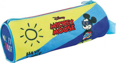 Spree Mickey Pencil Case Barrel with 1 Compartment Yellow