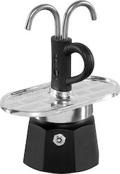 Bialetti Mini Express R Μπρίκι Espresso 2cups Μαύρο