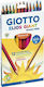 Giotto Elios Giant Triangular Maxi Coloured Pencils Set 12pcs
