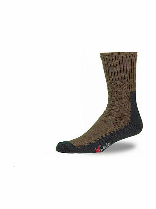 Xcode Hiking Trekking Socks Brown 1 Pair