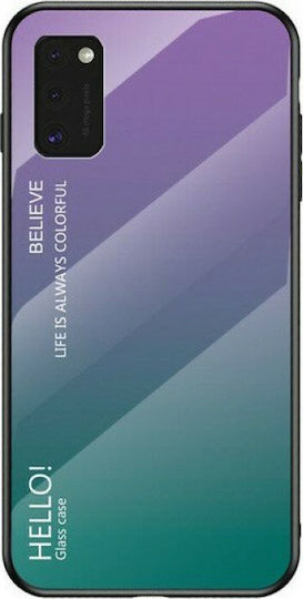 Hurtel Glass Gradient TPU Back Cover Plastic Purple (Galaxy A41)