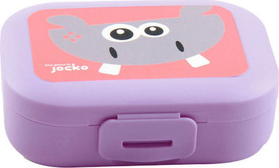 Kids Lunch Plastic Box 0.3lt Purple L11xW8xH3.5cm