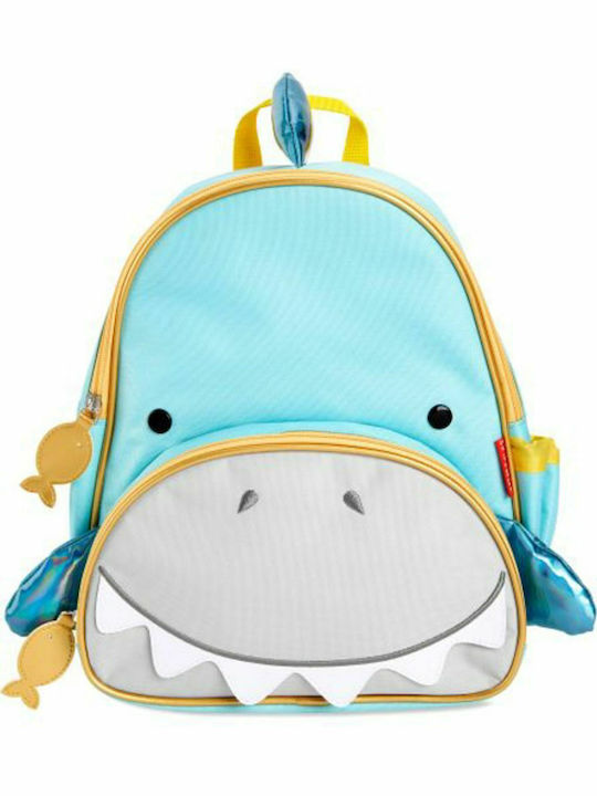 Skip Hop Zoo Shark School Bag Backpack Kindergarten Light Blue with Water Bottle Holder 28Liters