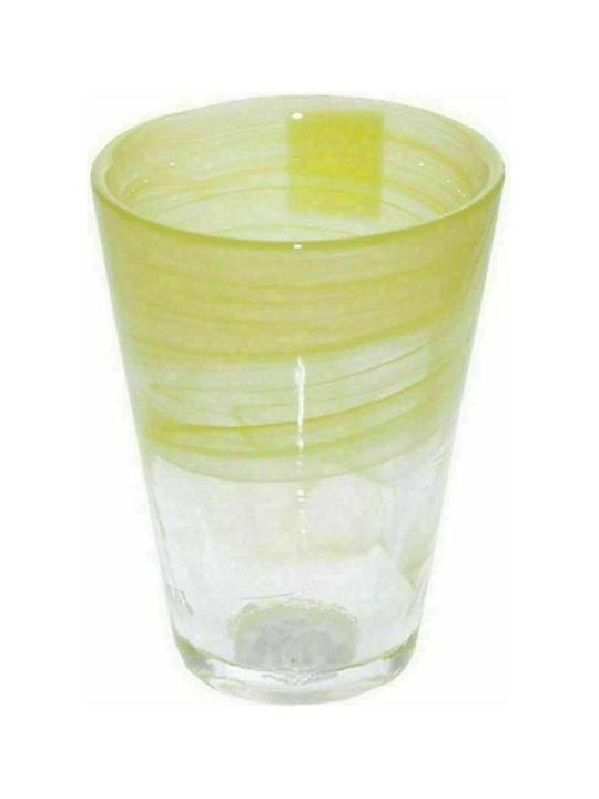 Espiel Atlas Alabaster Glas Wasser aus Glas in Gelb Farbe 180ml 1Stück