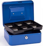 Alco Cash Box with Lock Blue 842-BL