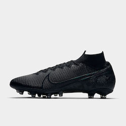 Nike Mercurial Superfly 7 Elite High Football Shoes AG-Pro with Cleats Black