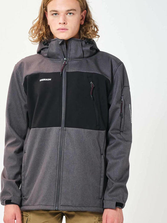 Winter Jacket Softshell Waterproof and Windproof Grey / Black